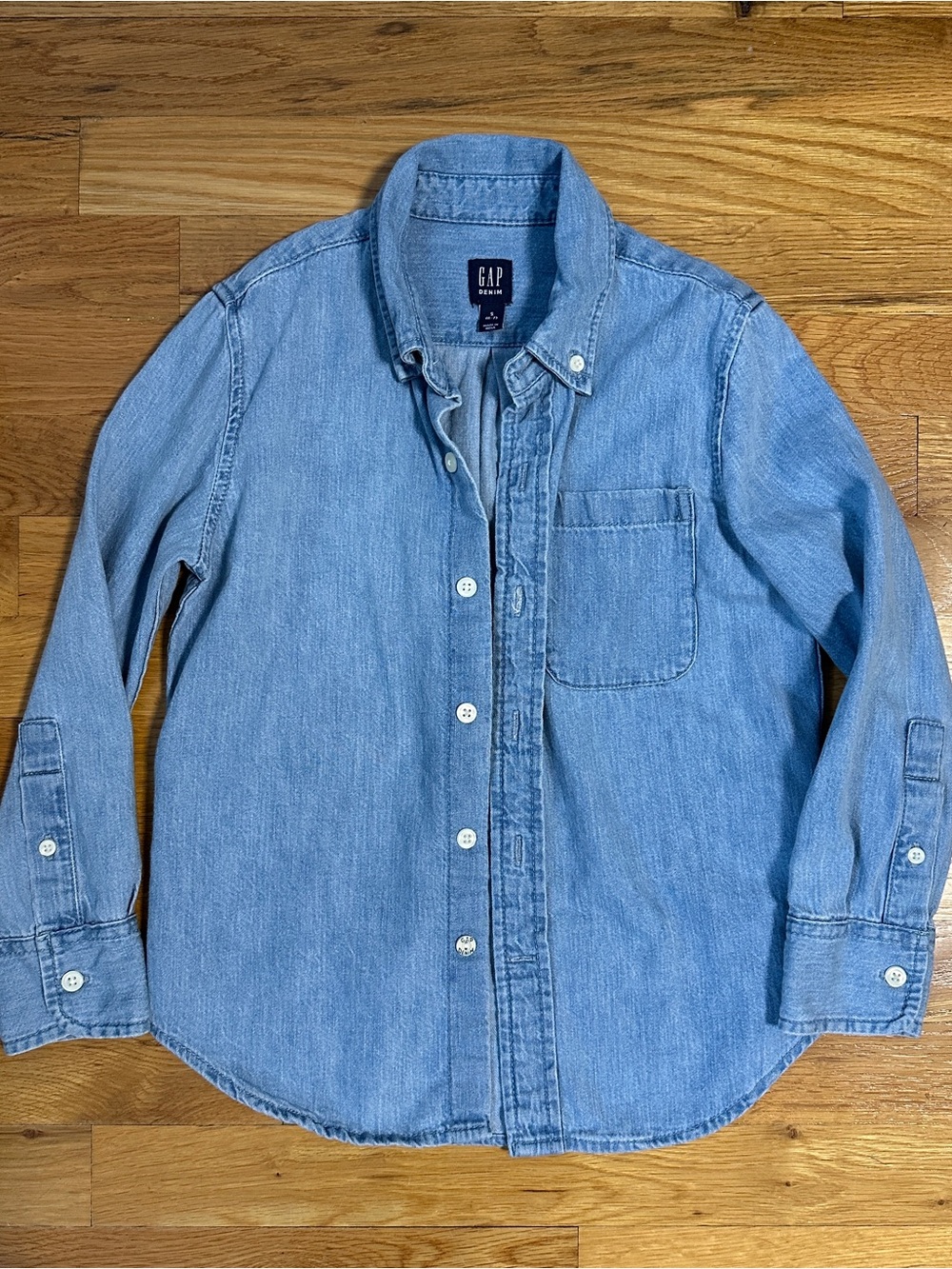 GAP Medium Blue Denim Button-Up Shirt